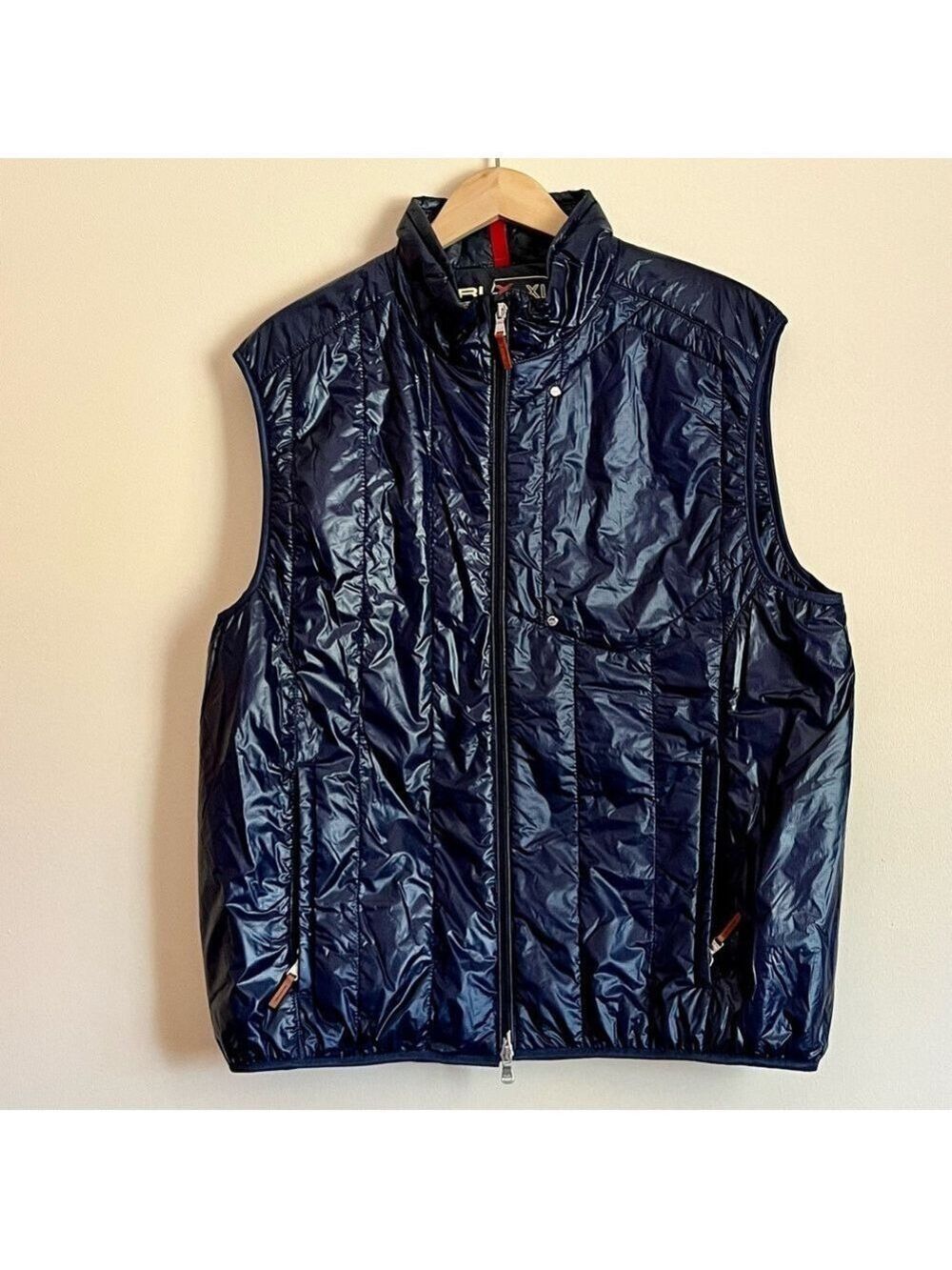 RLX Ralph Lauren Men’s L/XL Lightweight Puffer Vest Navy Full Zip Gorpcore